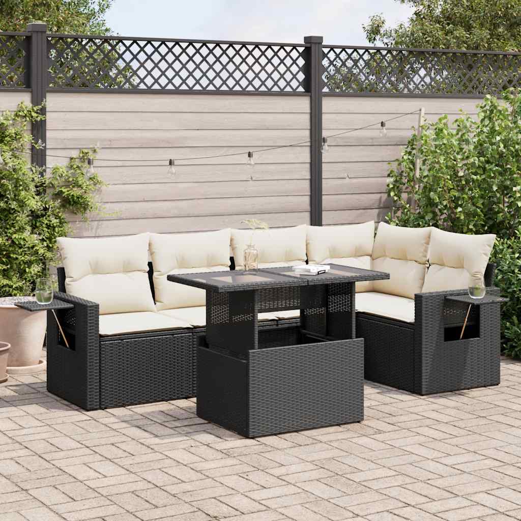 Loungegrupp Med Dynor 6 Delar Konstrotting