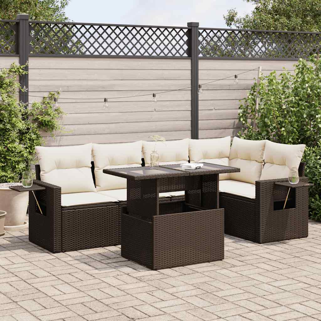 Loungegrupp Med Dynor 6 Delar Konstrotting