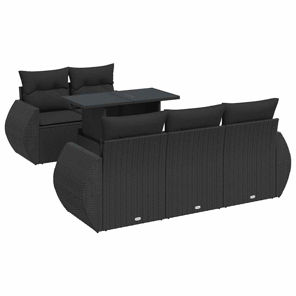 Loungegrupp Med Dynor 6 Delar Konstrotting
