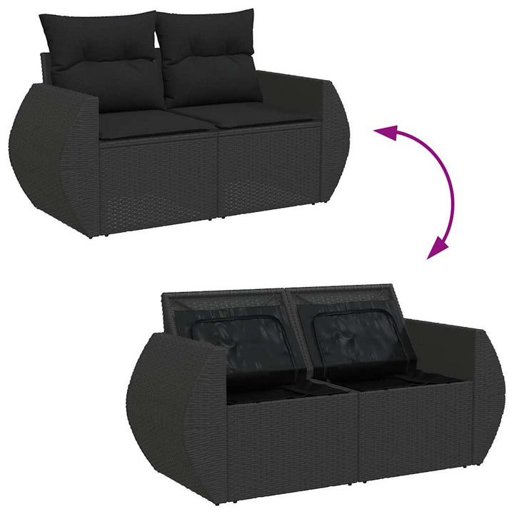 Loungegrupp Med Dynor 6 Delar Konstrotting
