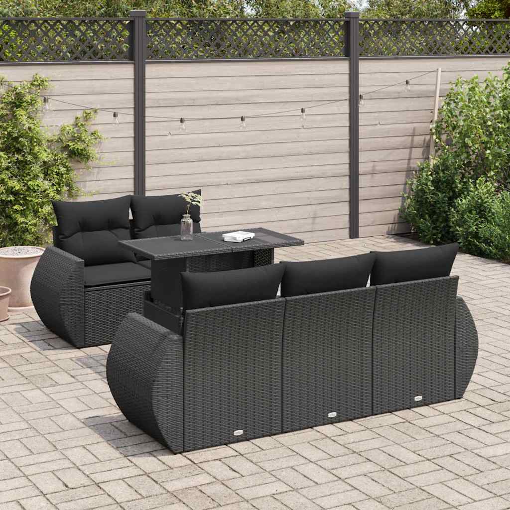 Loungegrupp Med Dynor 6 Delar Konstrotting