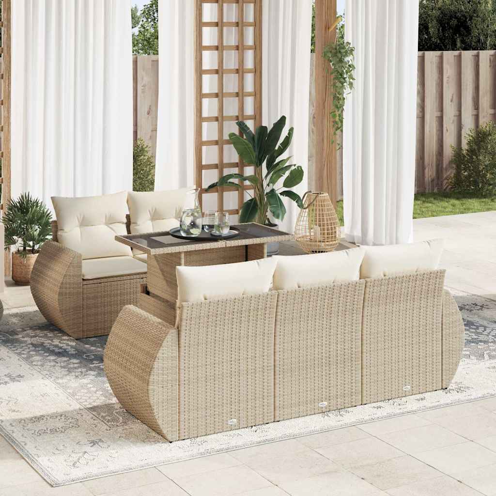 Loungegrupp Med Dynor 6 Delar Konstrotting