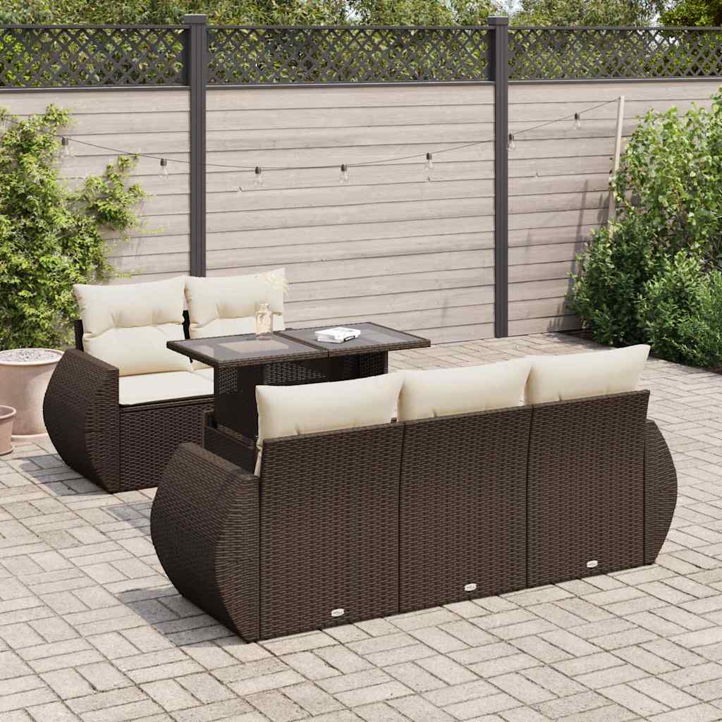 Loungegrupp Med Dynor 6 Delar Konstrotting