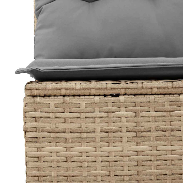 Loungegrupp För Trädgården M. Dynor 11 Delar Beige Konstrotting
