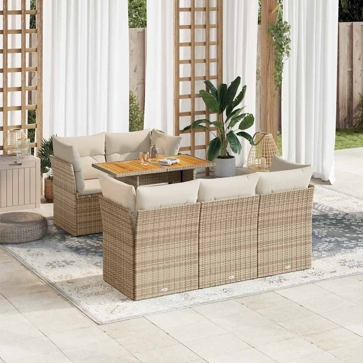 Loungegrupp Med Dynor 6 Delar Svart Konstrotting