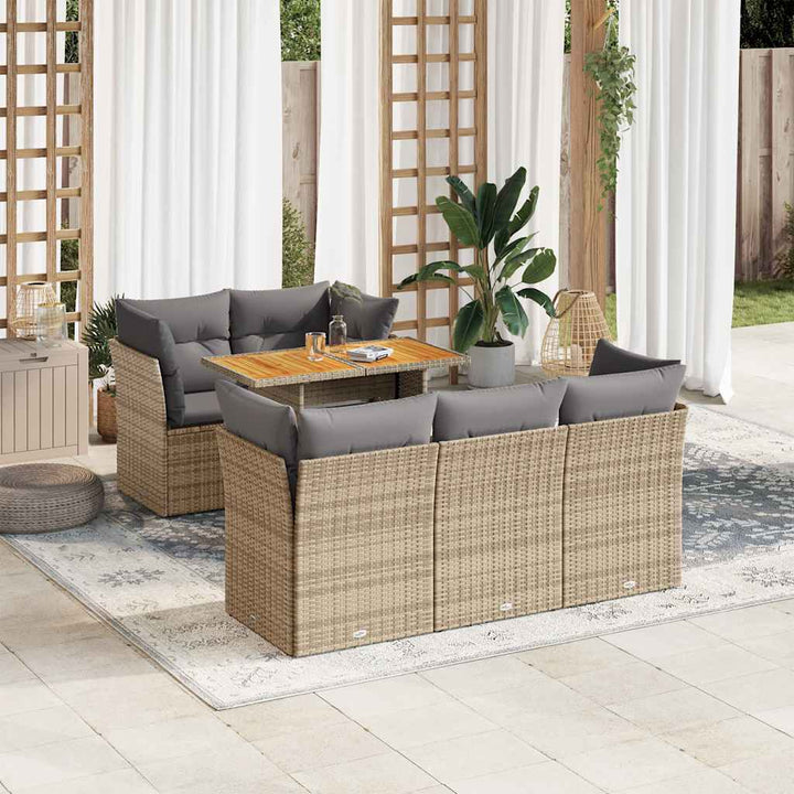 Loungegrupp Med Dynor 6 Delar Svart Konstrotting