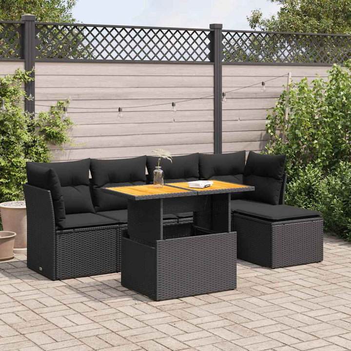 Loungegrupp Med Dynor 6 Delar Konstrotting