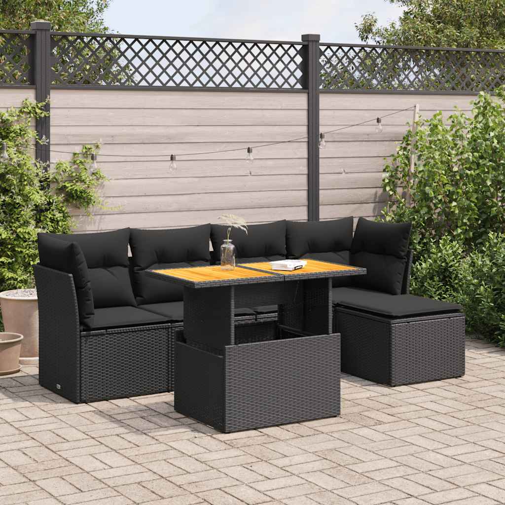 Loungegrupp Med Dynor 6 Delar Konstrotting