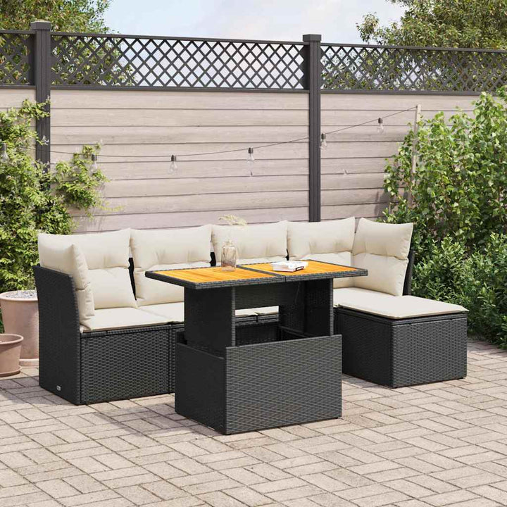 Loungegrupp Med Dynor 6 Delar Konstrotting