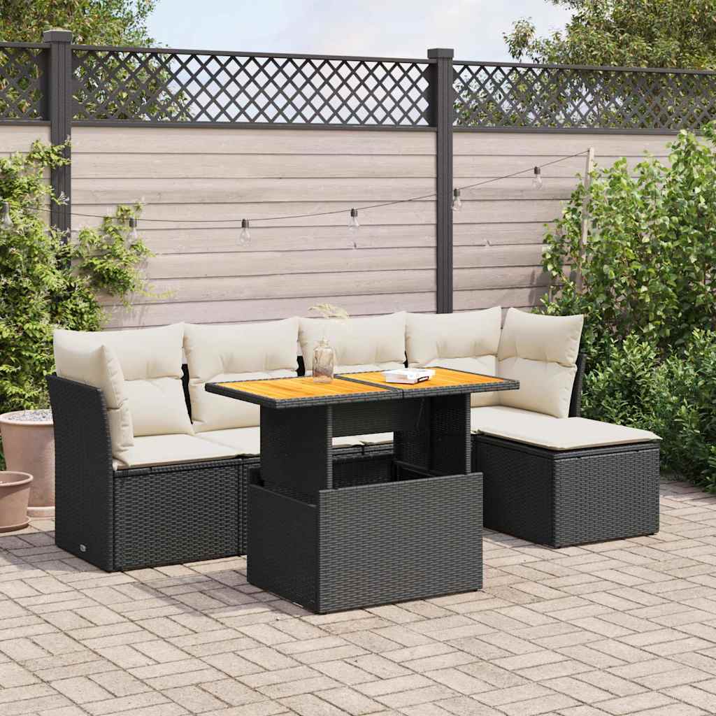 Loungegrupp Med Dynor 6 Delar Konstrotting