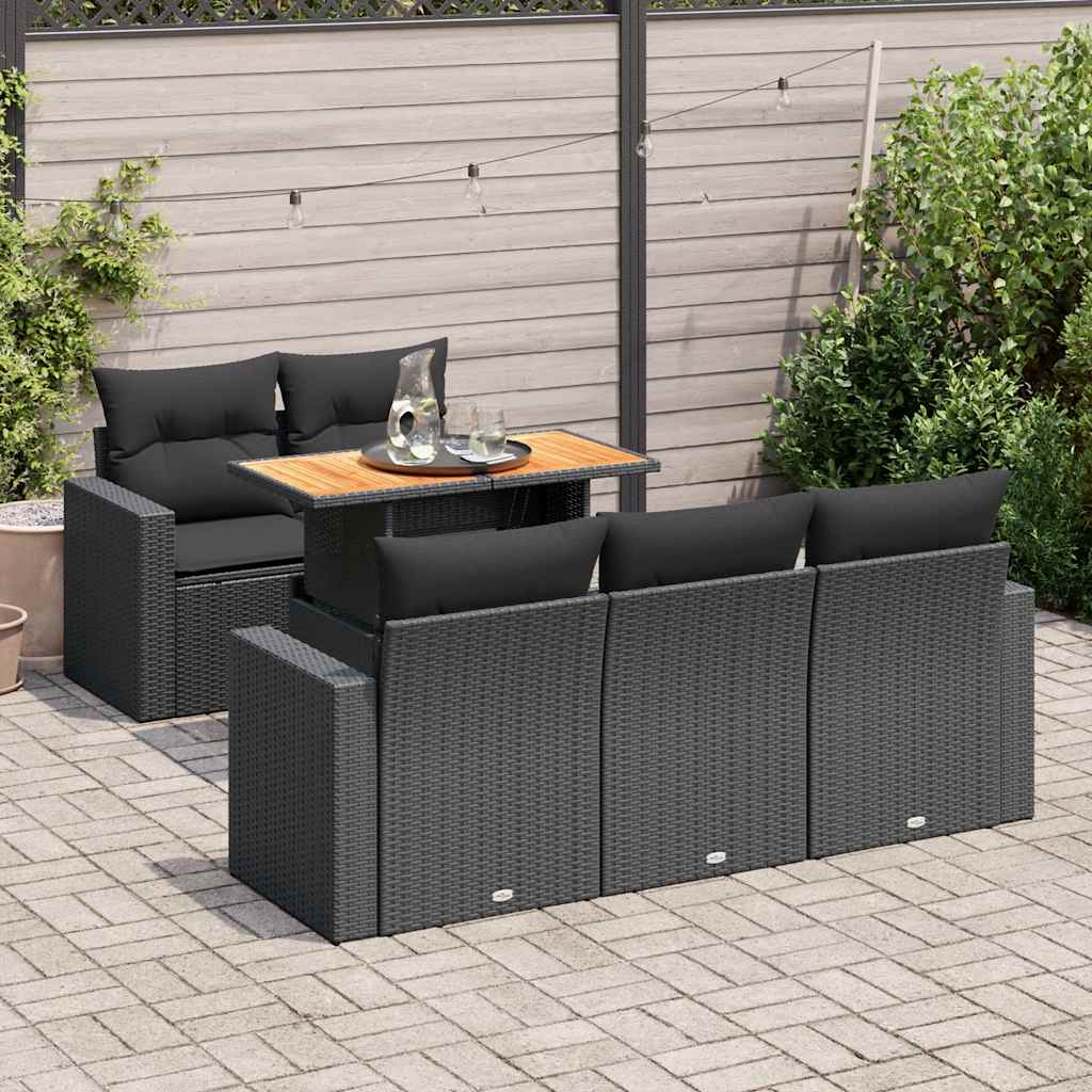 Loungegrupp Med Dynor 6 Delar Konstrotting