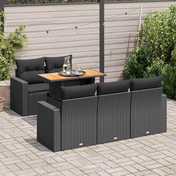 Loungegrupp Med Dynor 6 Delar Konstrotting