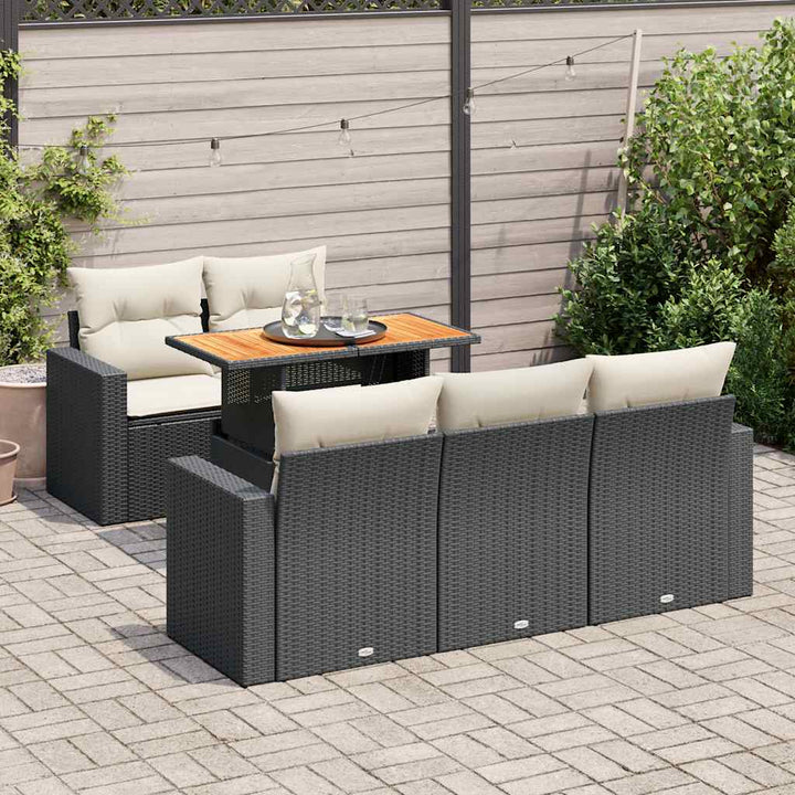 Loungegrupp Med Dynor 6 Delar Konstrotting