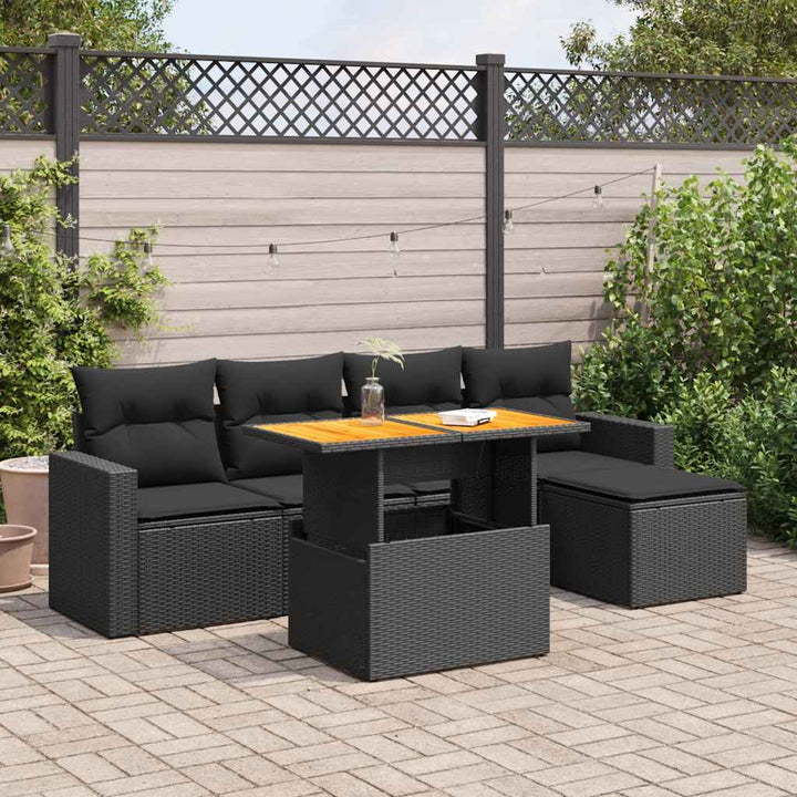 Loungegrupp Med Dynor 6 Delar Konstrotting