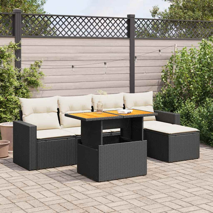 Loungegrupp Med Dynor 6 Delar Konstrotting