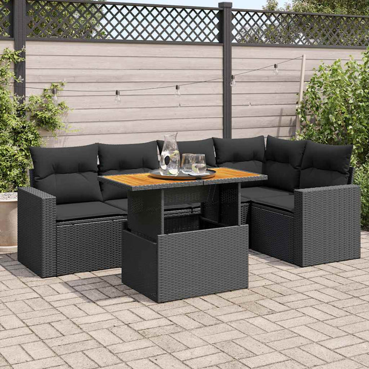 Loungegrupp Med Dynor 6 Delar Konstrotting