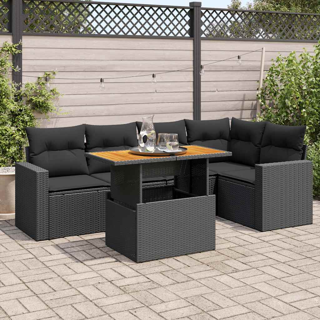 Loungegrupp Med Dynor 6 Delar Konstrotting