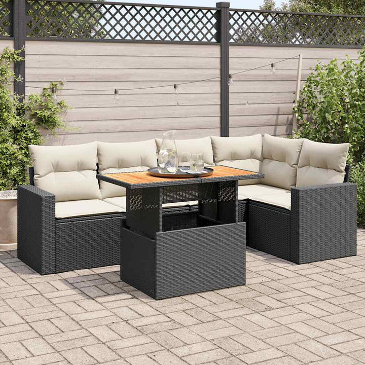 Loungegrupp Med Dynor 6 Delar Konstrotting