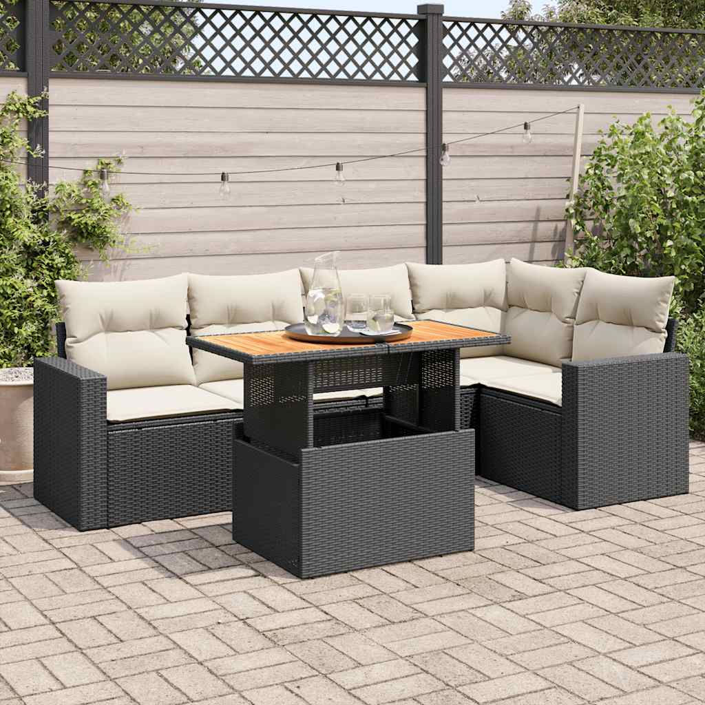 Loungegrupp Med Dynor 6 Delar Konstrotting