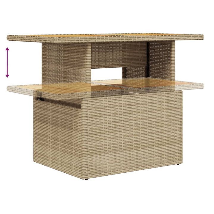 Soffgrupp För Trädgården Med Dynor 6 Delar Beige Konstrotting