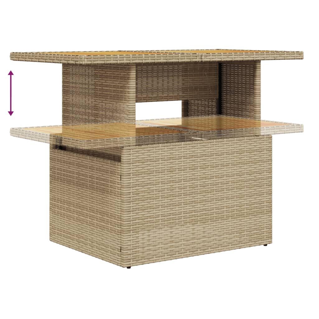 Soffgrupp För Trädgården Med Dynor 6 Delar Beige Konstrotting