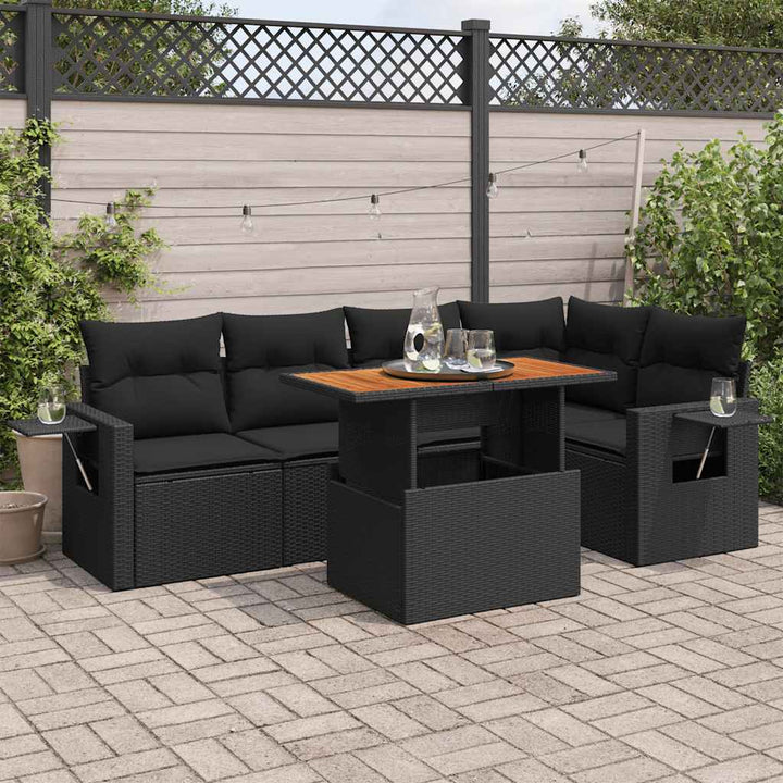 Loungegrupp Med Dynor 6 Delar Konstrotting