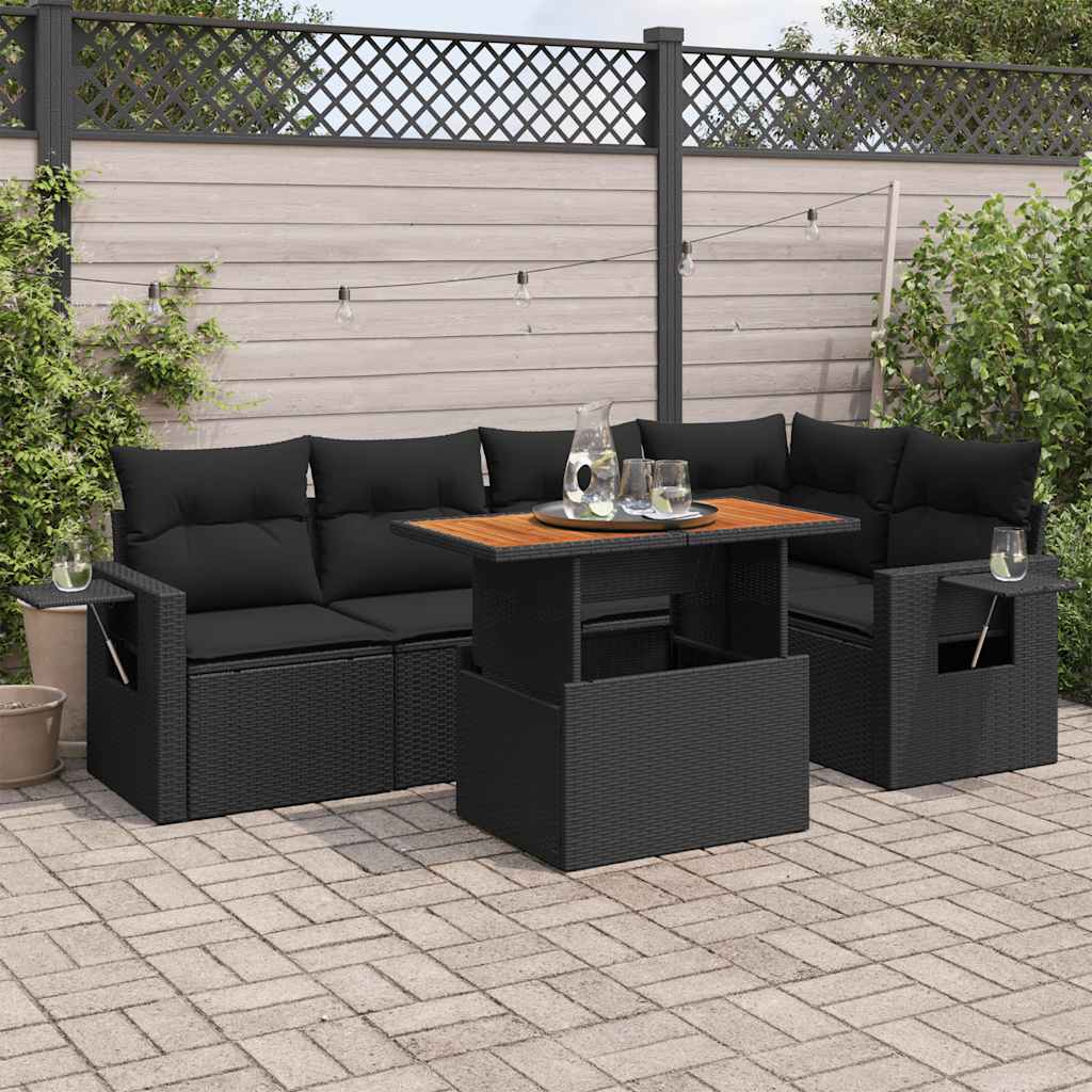 Loungegrupp Med Dynor 6 Delar Konstrotting