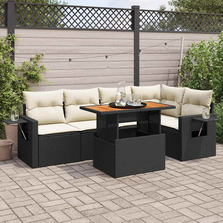 Loungegrupp Med Dynor 6 Delar Konstrotting