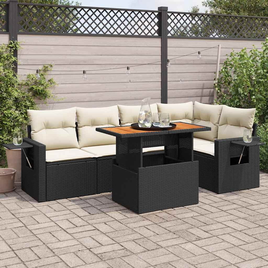 Loungegrupp Med Dynor 6 Delar Konstrotting