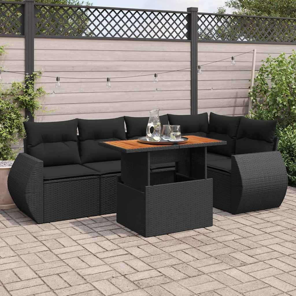 Loungegrupp Med Dynor 6 Delar Konstrotting