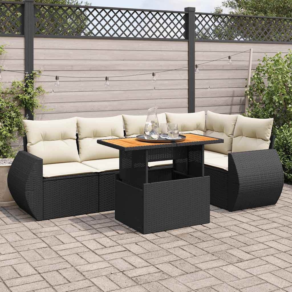Loungegrupp Med Dynor 6 Delar Konstrotting