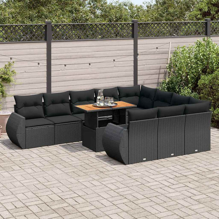 Loungegrupp För Trädgården M. Dynor 11 Delar Konstrotting