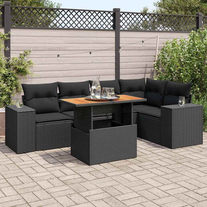 Loungegrupp Med Dynor 6 Delar Konstrotting