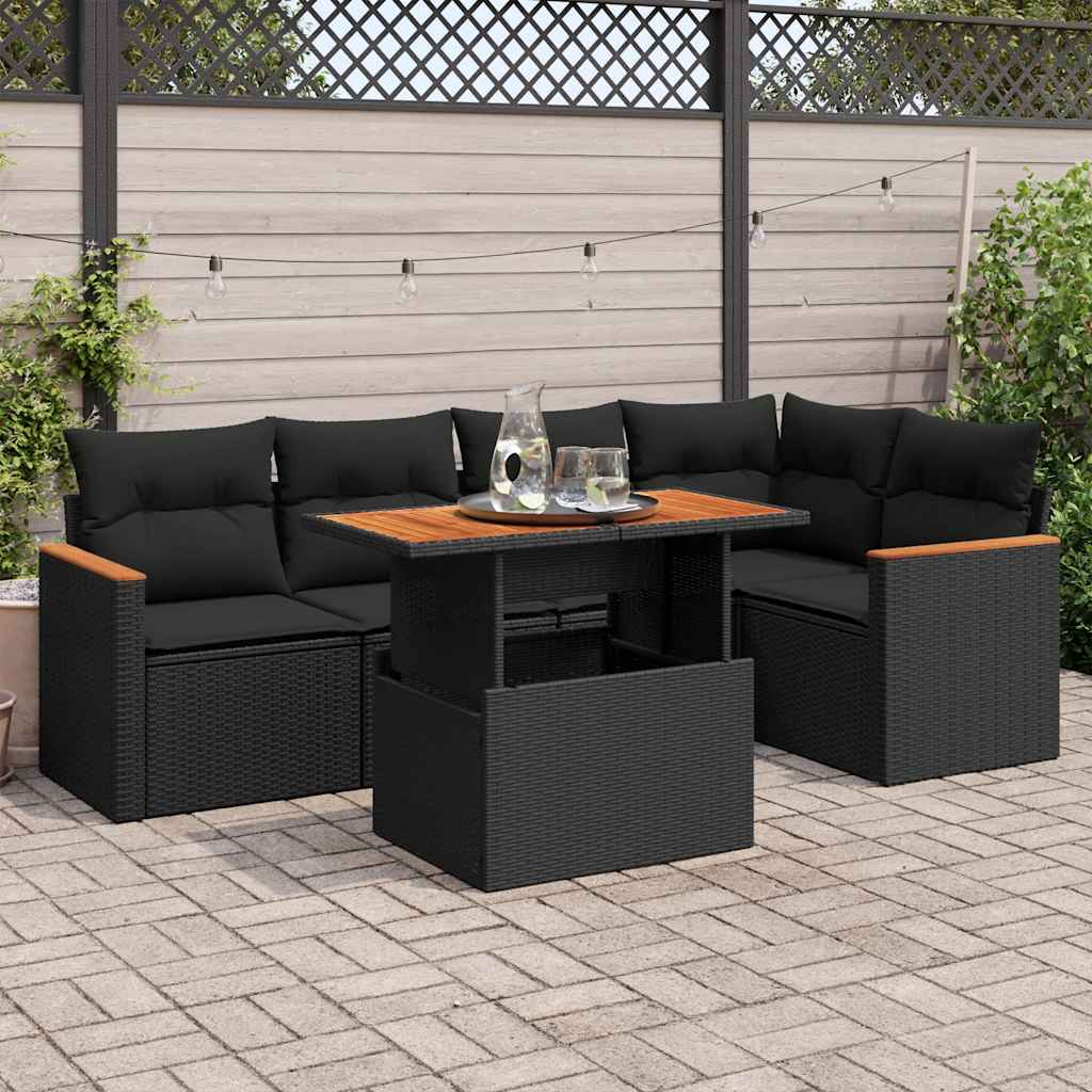 Loungegrupp Med Dynor 6 Delar Konstrotting