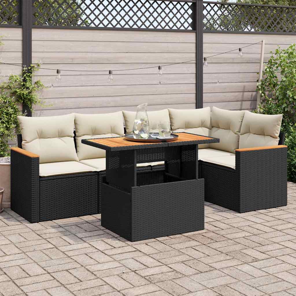 Loungegrupp Med Dynor 6 Delar Konstrotting