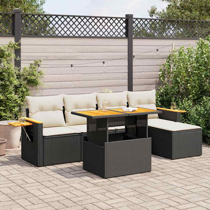Loungegrupp Med Dynor 6 Delar Konstrotting