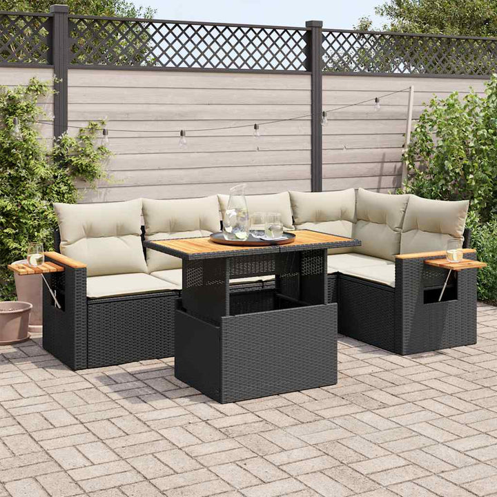 Loungegrupp Med Dynor 6 Delar Konstrotting