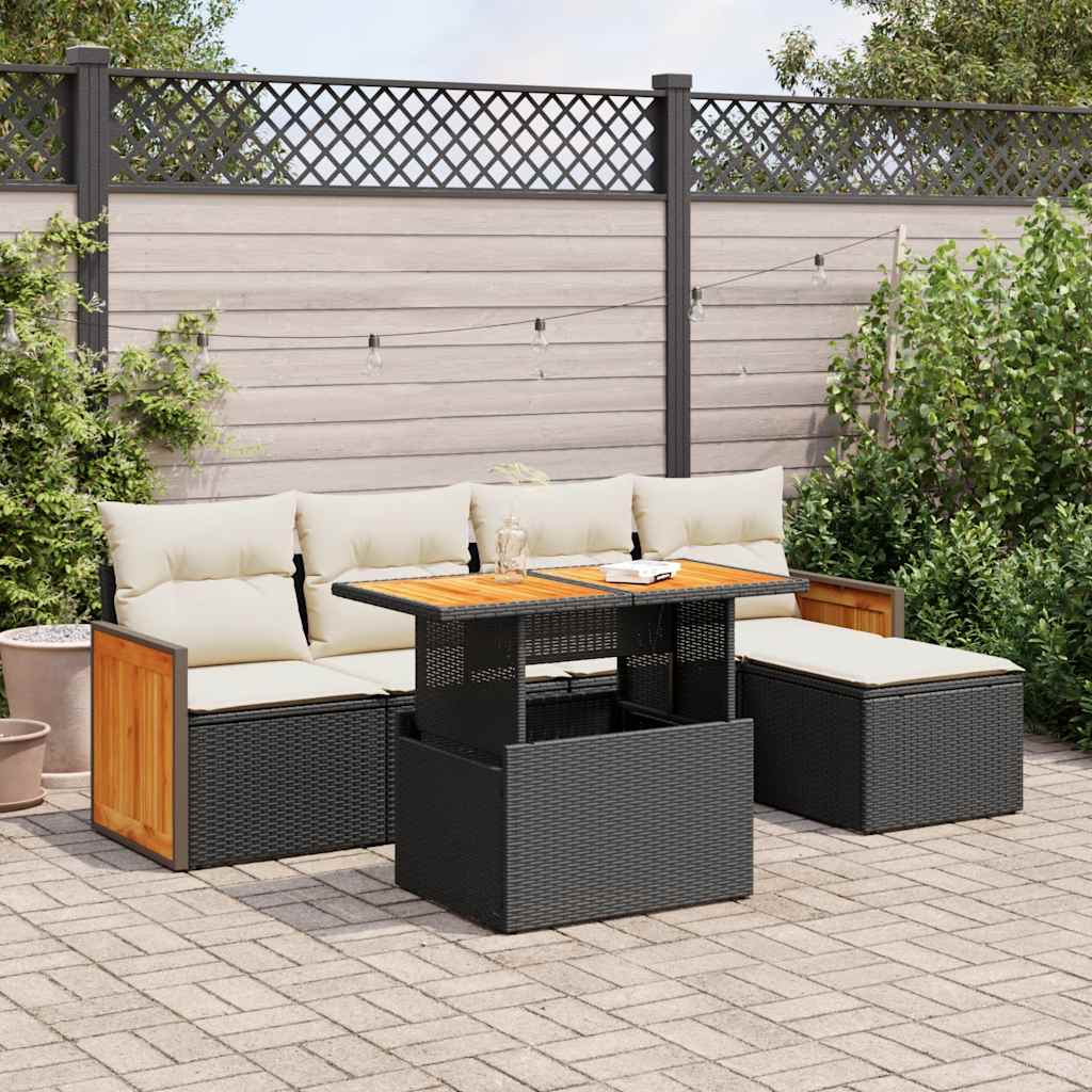 Loungegrupp Med Dynor 6 Delar Konstrotting