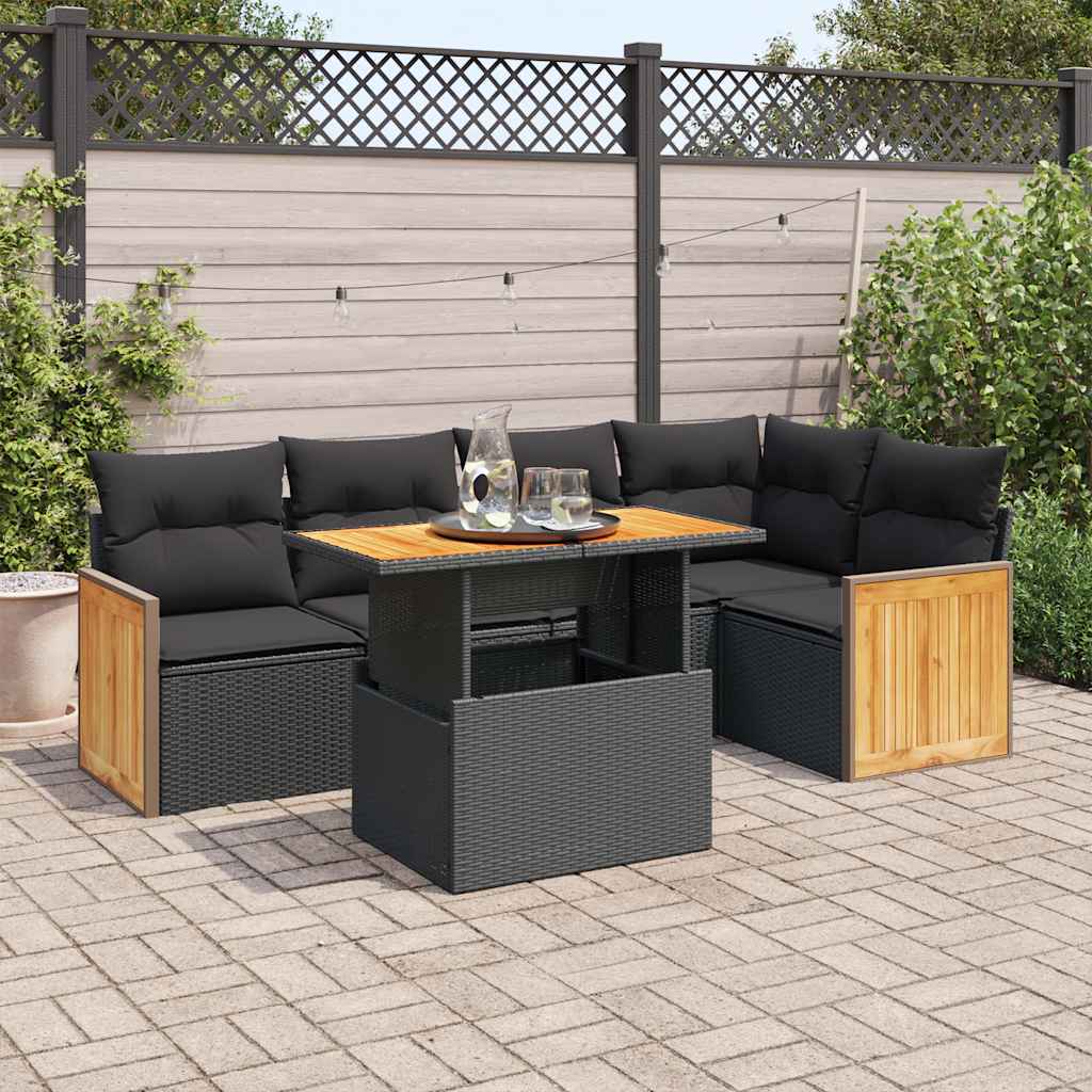 Loungegrupp Med Dynor 6 Delar Konstrotting