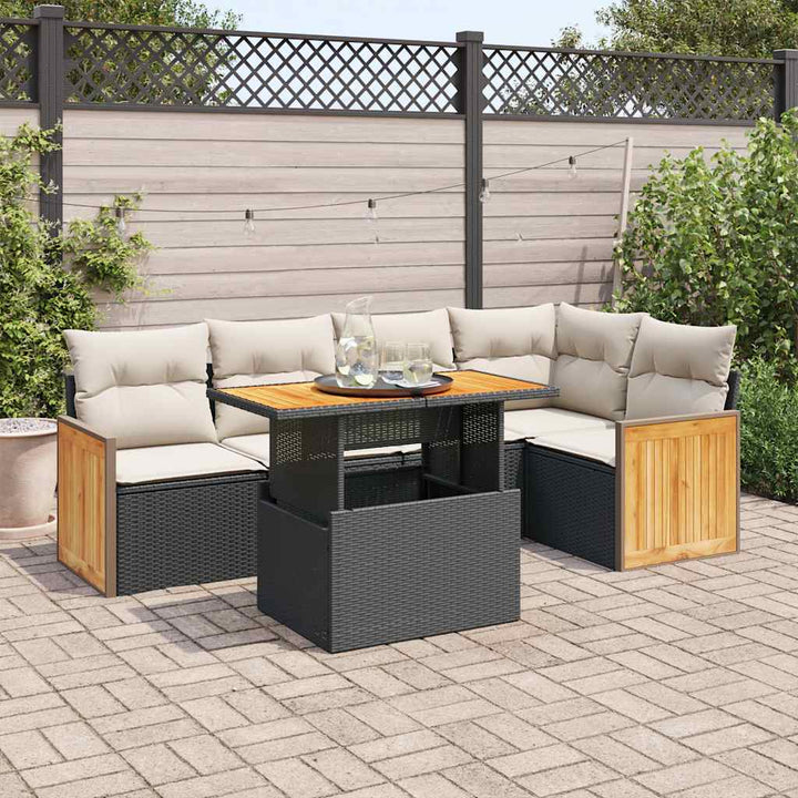 Loungegrupp Med Dynor 6 Delar Konstrotting