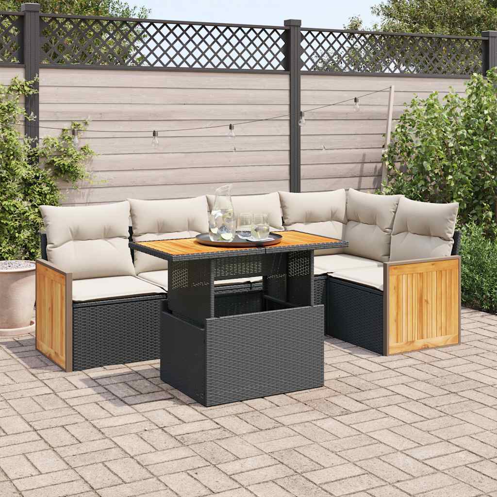 Loungegrupp Med Dynor 6 Delar Konstrotting