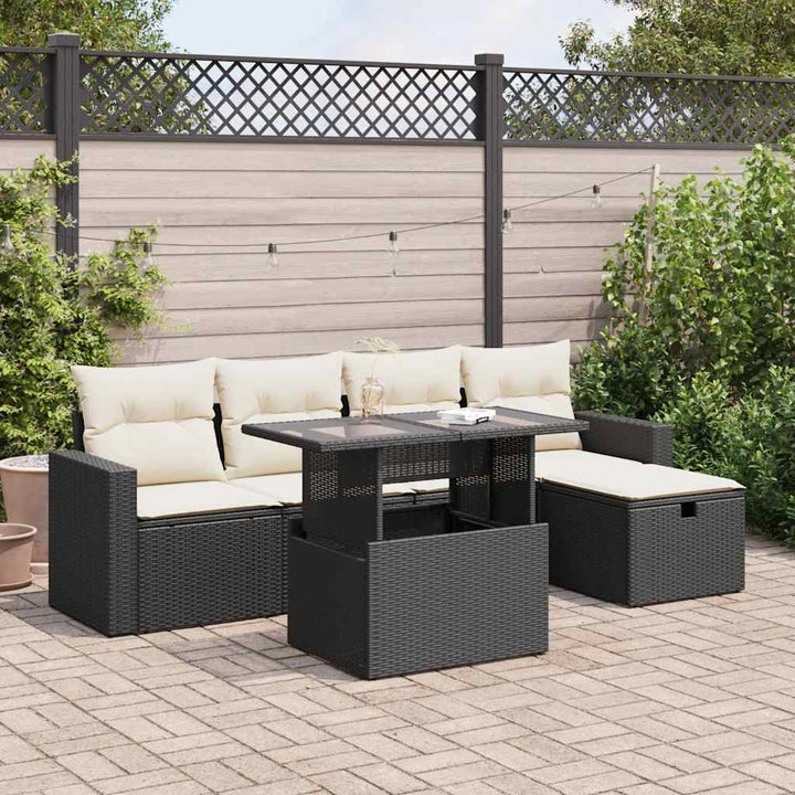 Loungegrupp Med Dynor 6 Delar Konstrotting
