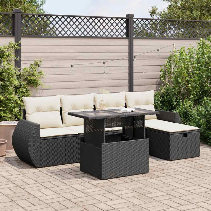 Loungegrupp Med Dynor 6 Delar Konstrotting