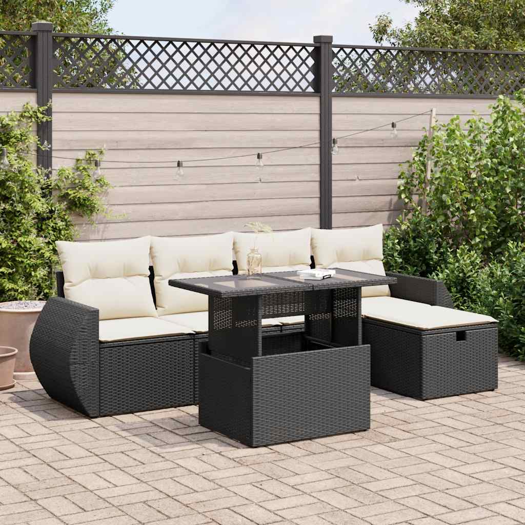 Loungegrupp Med Dynor 6 Delar Konstrotting