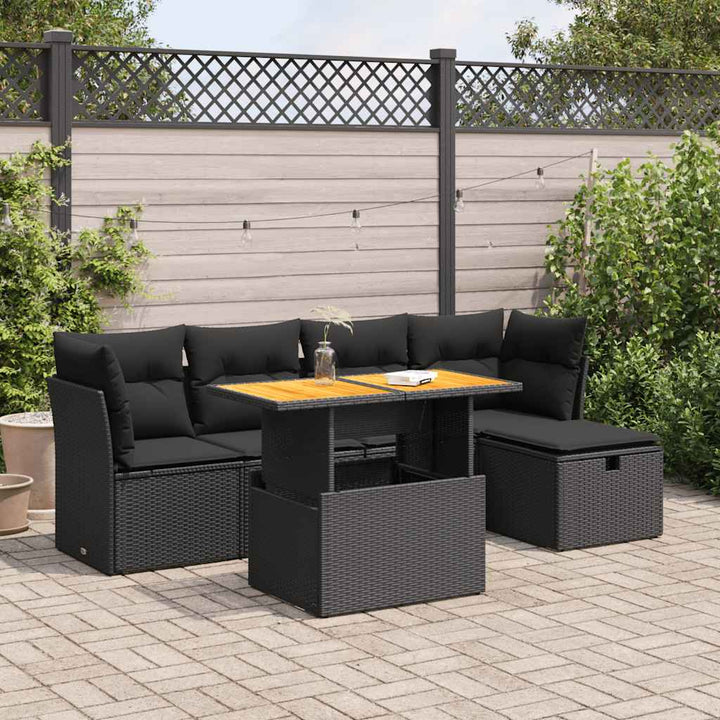 Loungegrupp Med Dynor 6 Delar Konstrotting