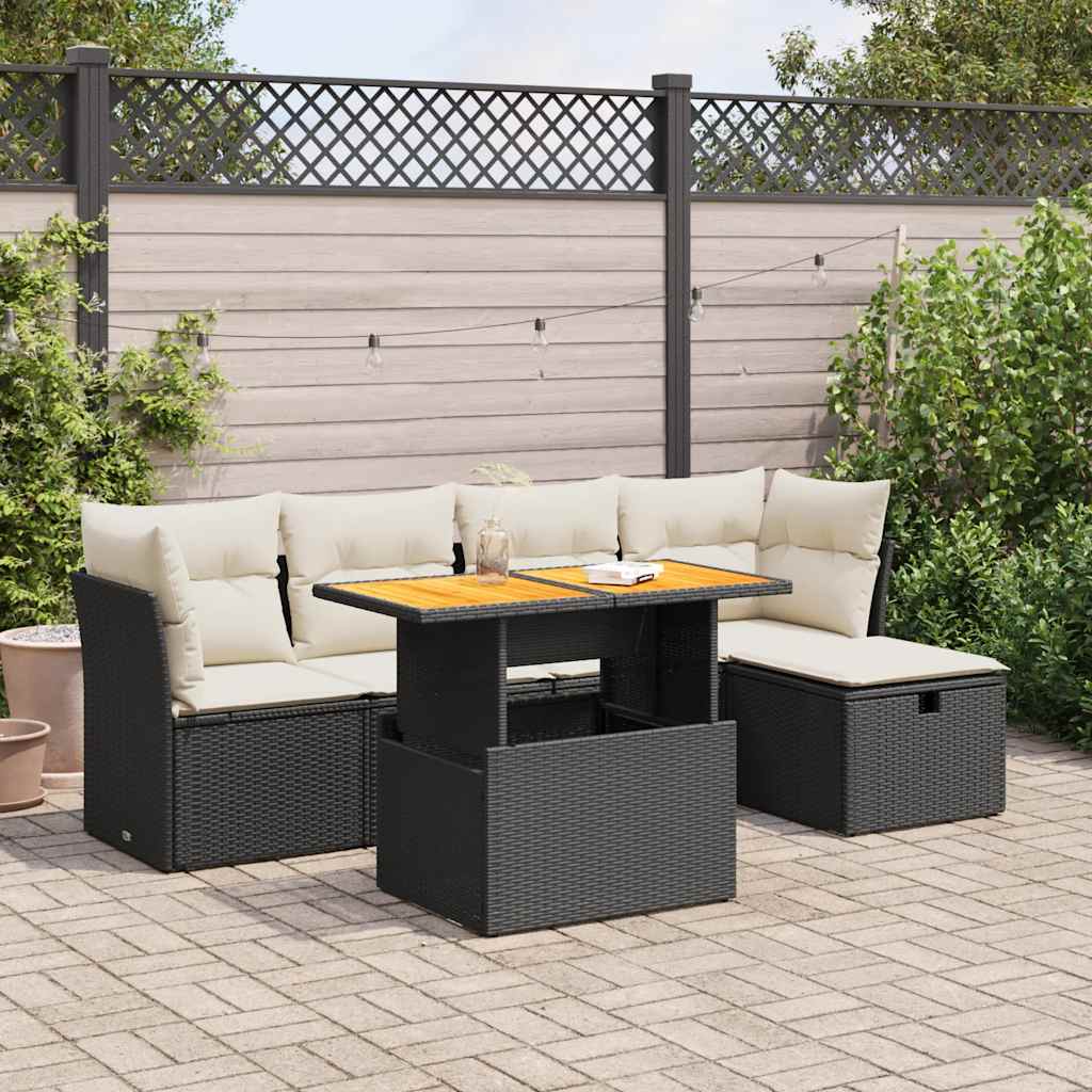 Loungegrupp Med Dynor 6 Delar Konstrotting