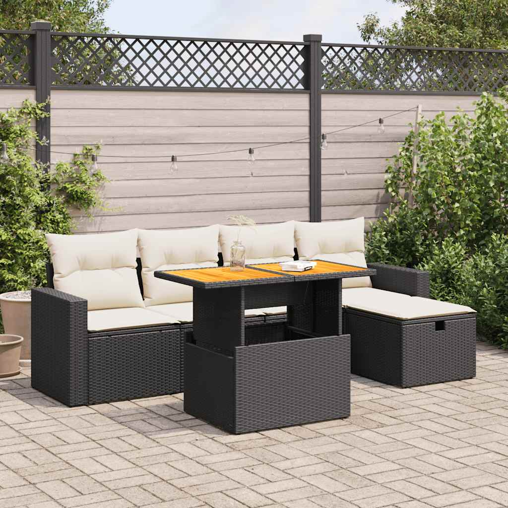 Loungegrupp Med Dynor 6 Delar Konstrotting