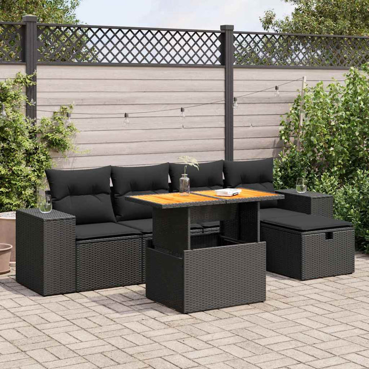 Loungegrupp Med Dynor 6 Delar Konstrotting
