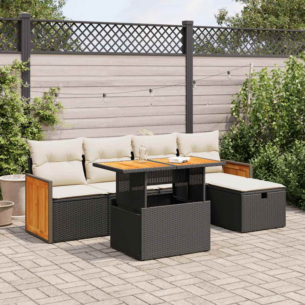 Loungegrupp Med Dynor 6 Delar Konstrotting