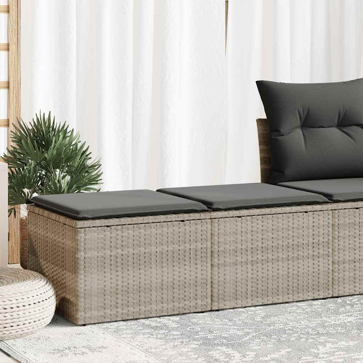 Trädgårdssoffset Med Dynor 2 Delar Beige Konstrotting Akaciaträ